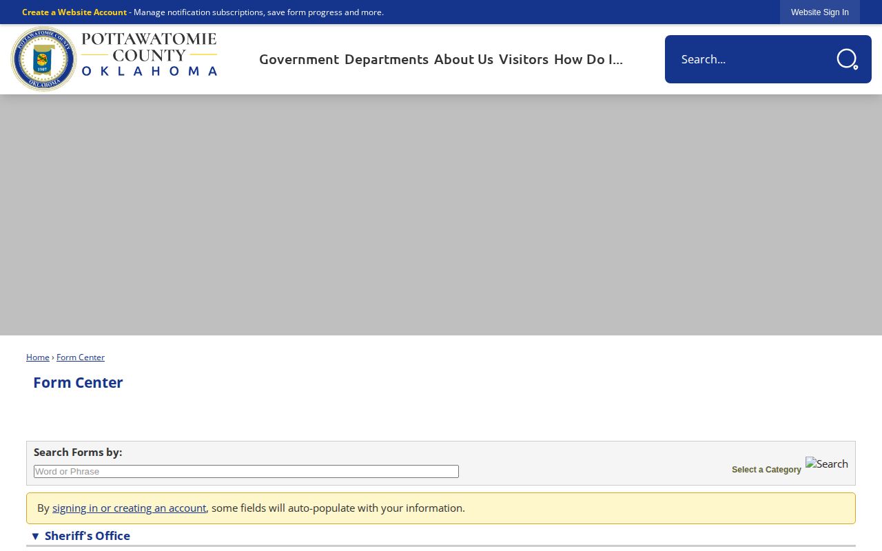 Pottawatomie County released inmate records request form