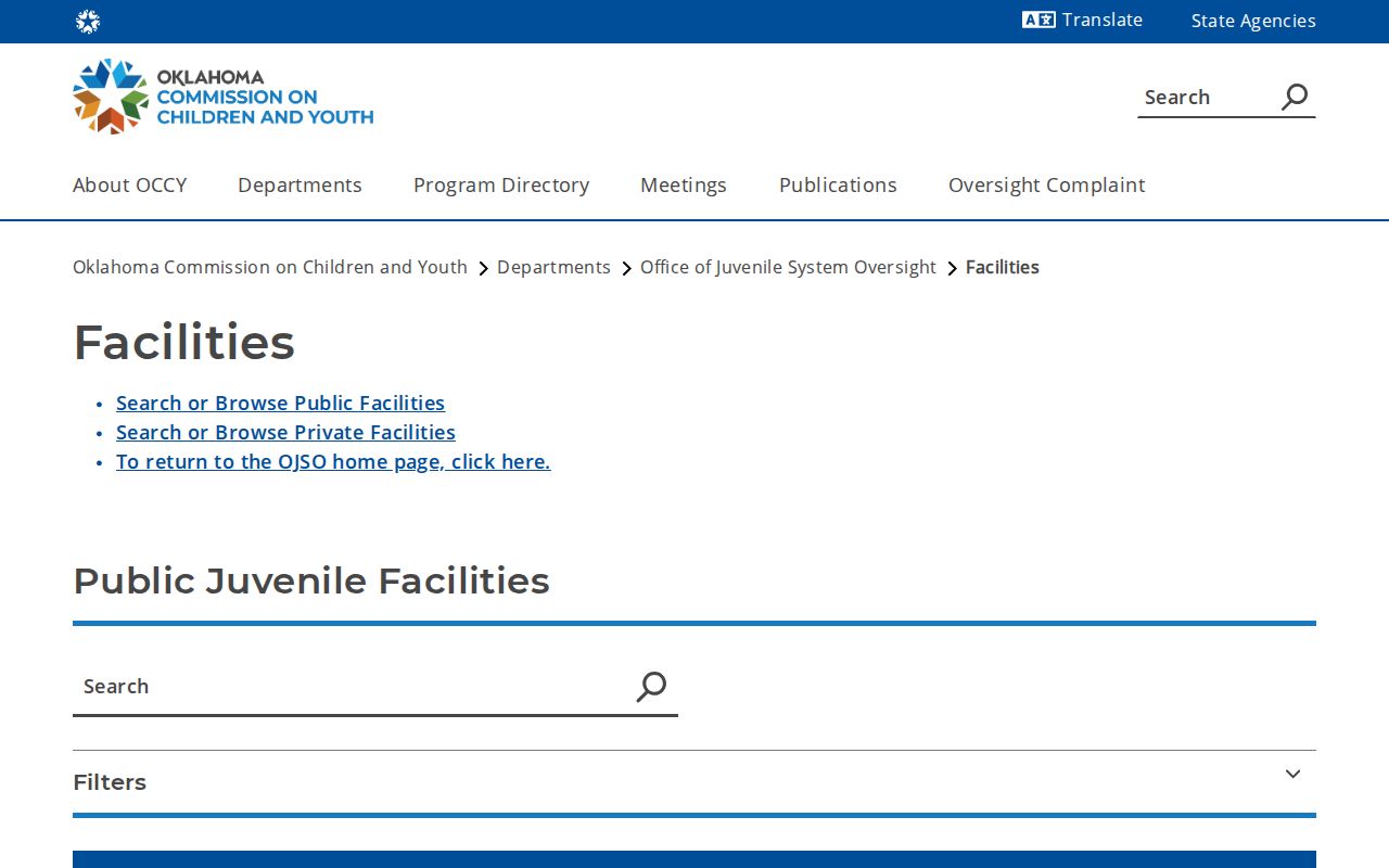Pottawatomie County Juvenile Detention Center facility map and release contact source